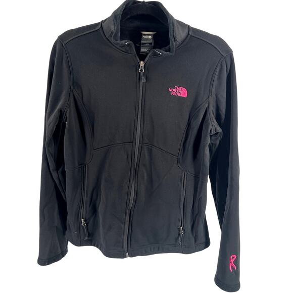 The North Face Women's Black Fleece Breast Cancer Awareness Full Zip Jacket - Picture 1 of 5